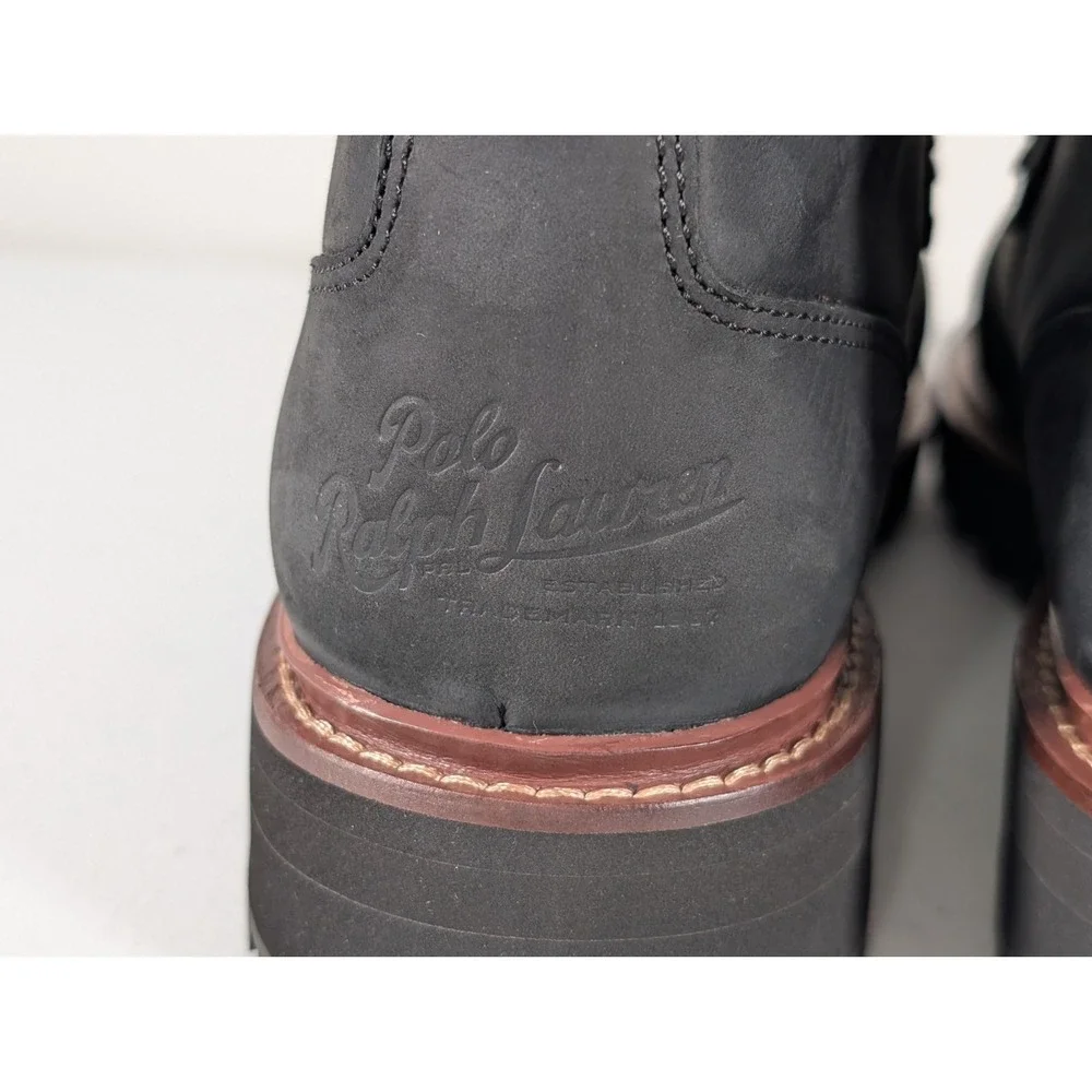 Polo Ralph Lauren Alpine Trail Boots Black Suede Mens 9.5D Hiking Outdoor